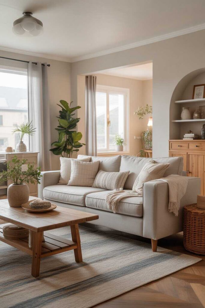 25+ Modern & Budget-Friendly Decor Home Living Room Ideas for a Stylish, Cozy, and Pinterest-Worthy Space 10 Blend Modern and Farmhouse Styles for a Balanced Look