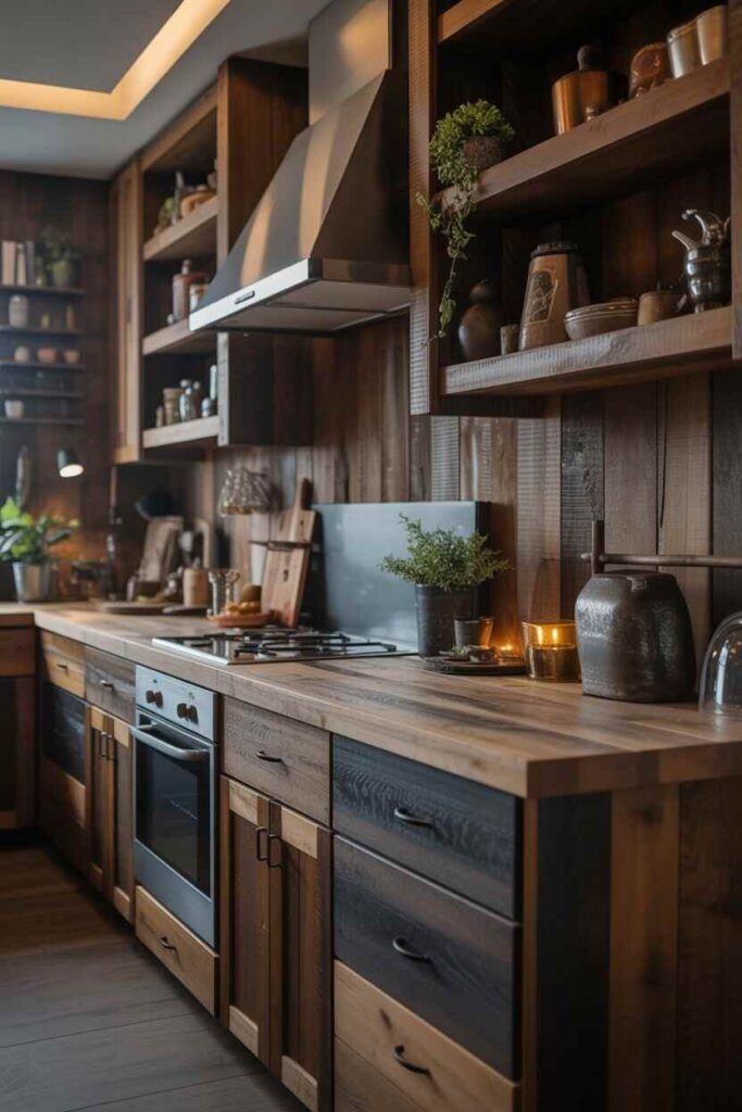 Dark Rustic Kitchen Ideas That Feel Warm and Inviting Unique, Budget-Friendly Inspiration for a Cozy Modern Home 11 Budget-Friendly Dark Rustic Kitchen Ideas