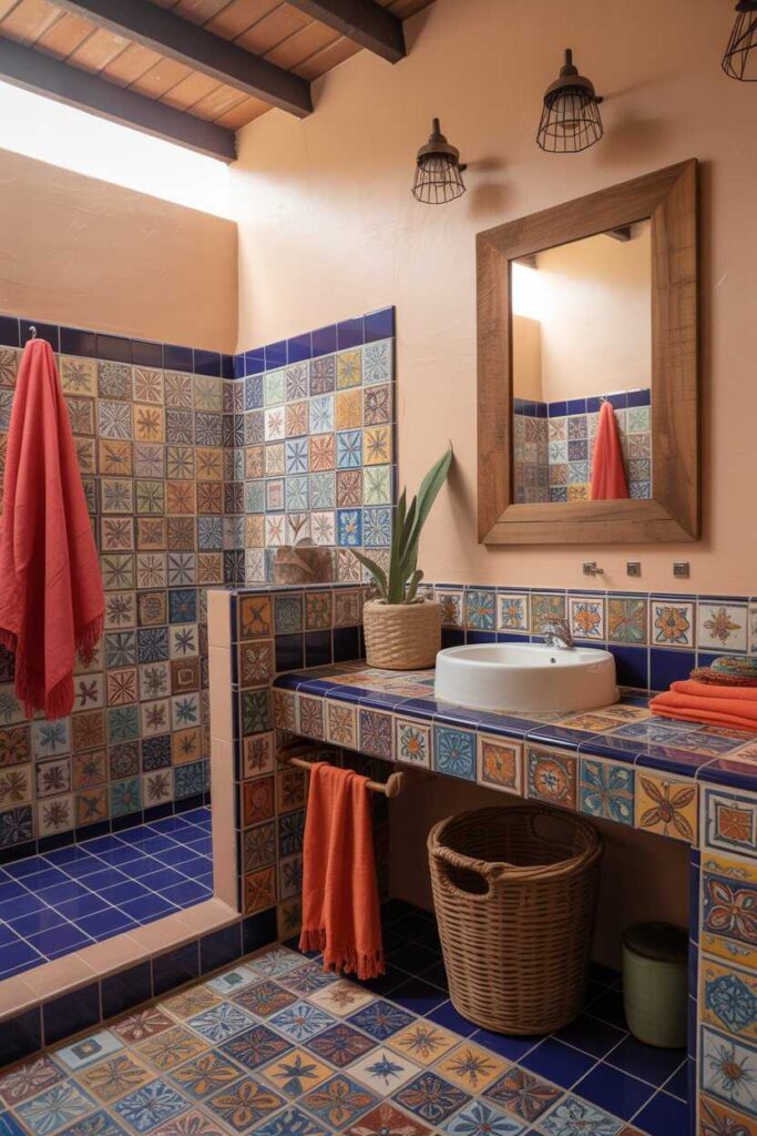 Vibrant Mexican Bathroom Ideas Bold Colors, Unique Inspiration & Budget-Friendly Style 10 Budget-Friendly Mexican Bathroom Ideas That Still Feel Bold