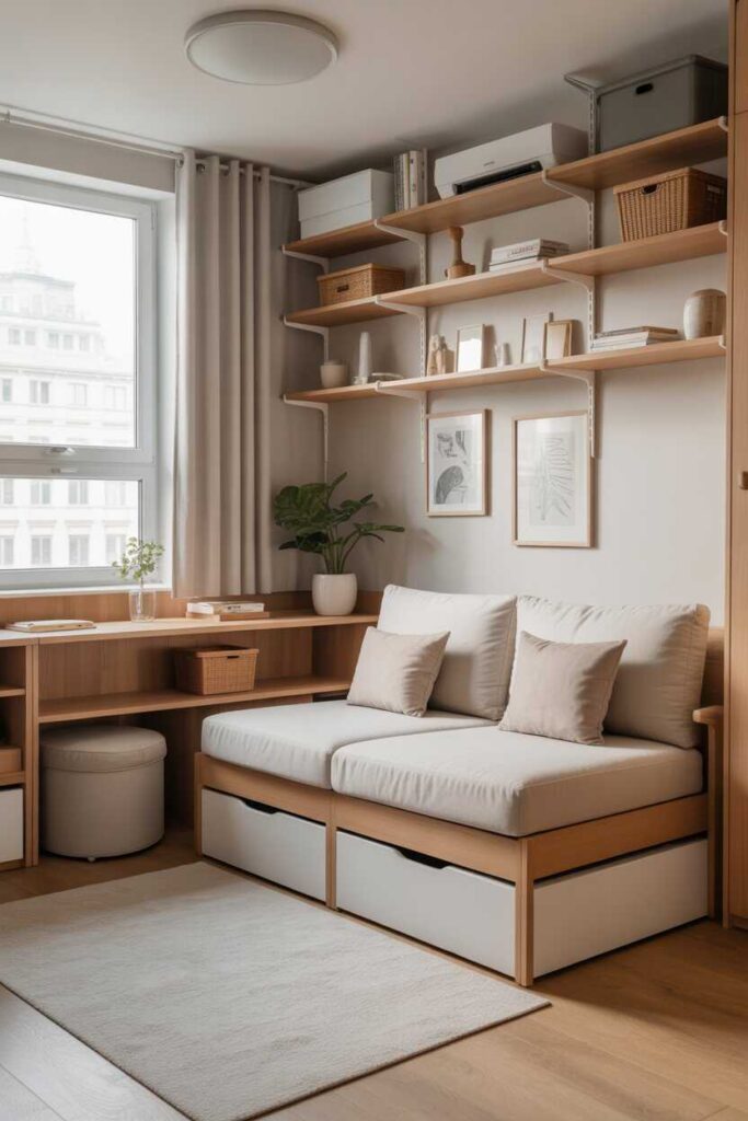 Modern & Budget-Friendly First Apartment Aesthetic Ideas to Create a Cozy, Pinterest-Worthy Space 3 Choose Functional Furniture That Fits the Space