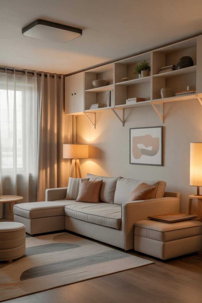 25+ Small Studio Apartment Ideas for a Cozy, Modern & Budget-Friendly Space You’ll Love 3 Choose Multifunctional Furniture That Works Smarter