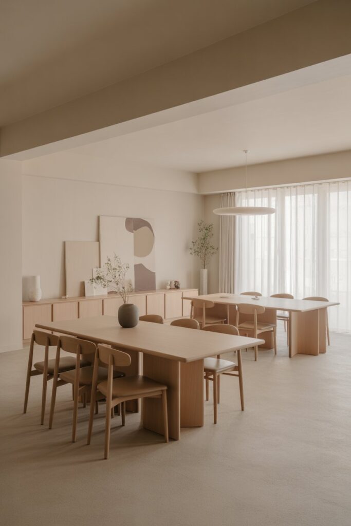 25+ Modern & Functional Open Layout Living Room Dining Room Ideas for a Stylish, Connected Home 13 Choose Slim Furniture to Avoid Overcrowding