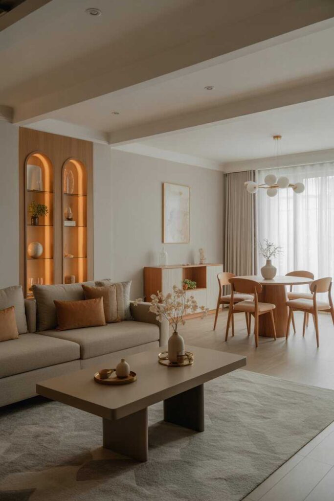 Modern NYC Apartment Aesthetic Ideas Unique, Cozy & Budget-Friendly Inspiration for Your Dream Space 2 Choosing a Neutral Foundation With Warm Accents