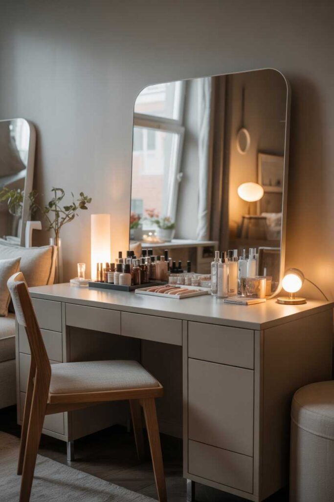 Dressing Table Ideas That Feel Stylish, Functional, and Truly Personal 10 Choosing the Perfect Mirror for Your Dressing Table