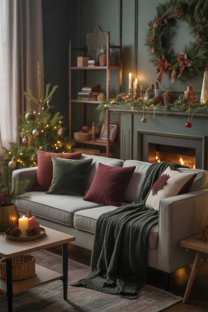 Moody Dark Cottagecore Christmas Living Room Ideas Cozy, Budget-Friendly & Enchantingly Festive Inspiration 3 Choosing the Right Color Palette for a Moody Cottagecore Christmas Living Room