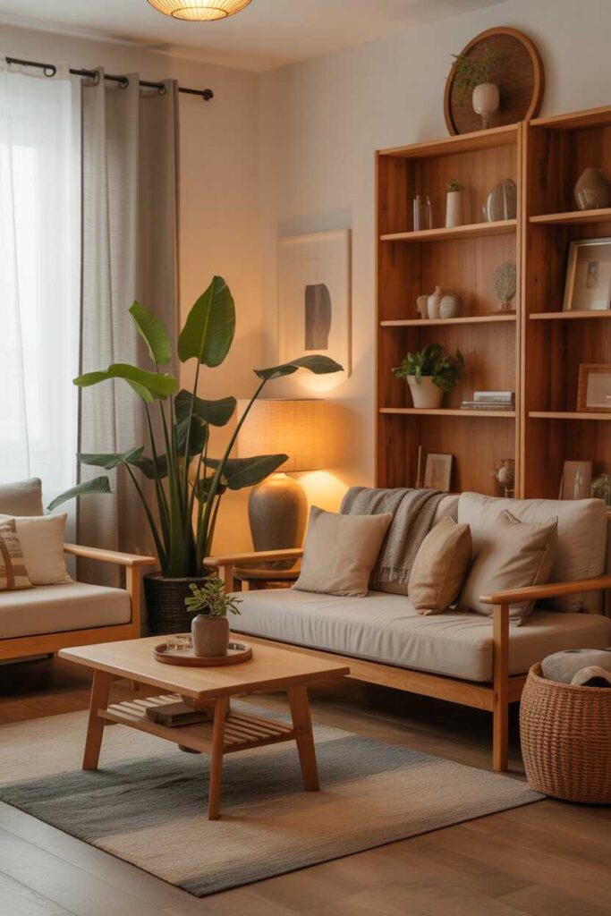 20+ Warm Earthy Living Room Ideas to Create a Cozy, Modern & Nature-Inspired Space 4 Choosing Wood Furniture for a Natural Foundation