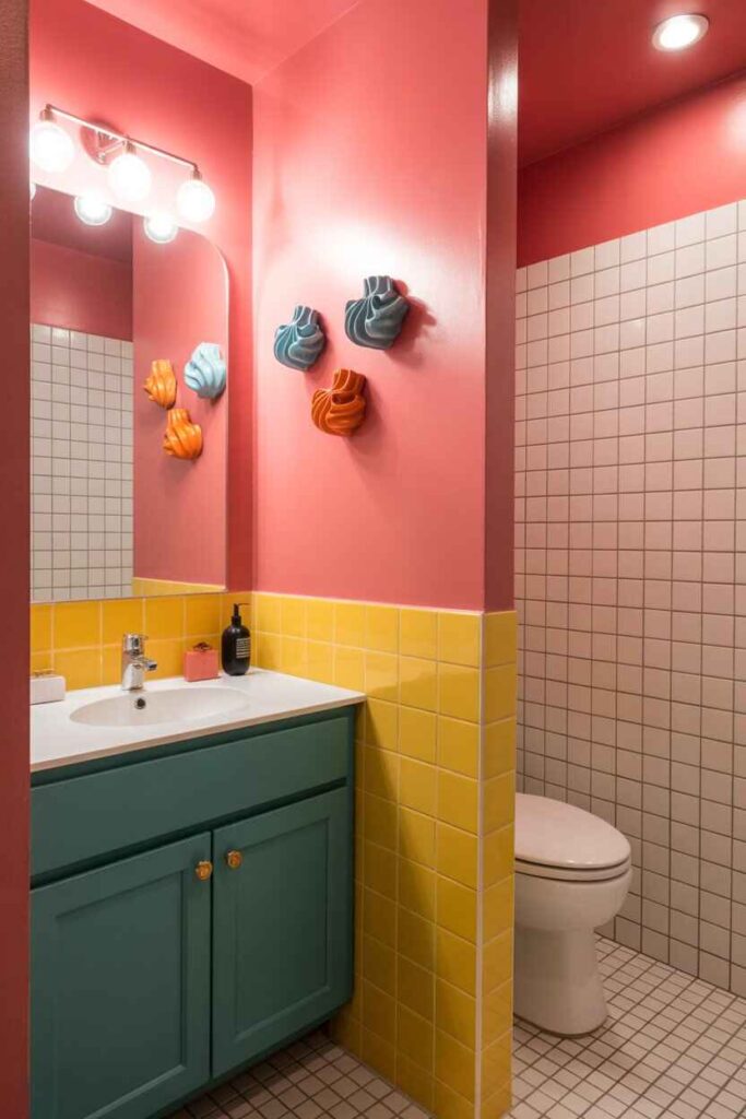 Small Funky Bathroom Ideas That Feel Bold, Stylish, and Surprisingly Spacious 4 Color Choices That Make Small Bathrooms Funky and Fun