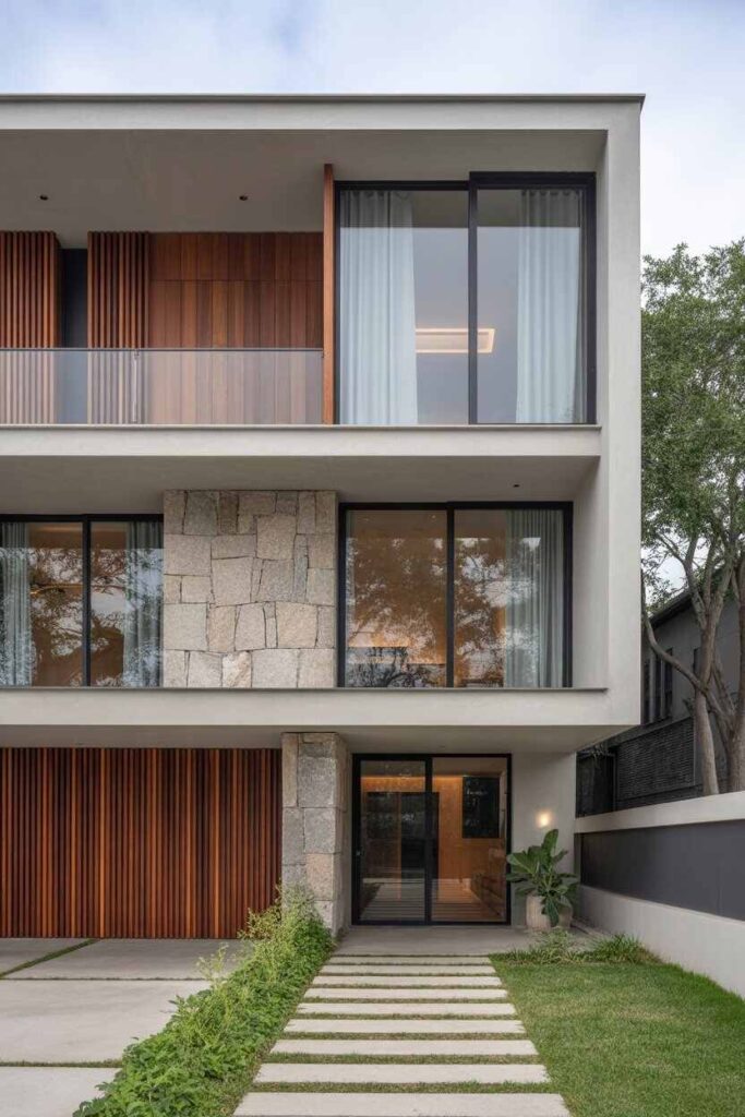 Fachadas de Casas Modernas Ideas Inspiradoras y Tendencias Únicas para Transformar tu Hogar 7 Cómo Elegir los Materiales Ideales para tu Fachada Moderna