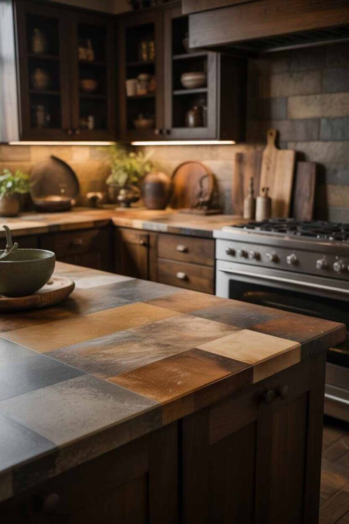 Dark Rustic Kitchen Ideas That Feel Warm and Inviting Unique, Budget-Friendly Inspiration for a Cozy Modern Home 6 Countertops That Enhance Warmth and Texture