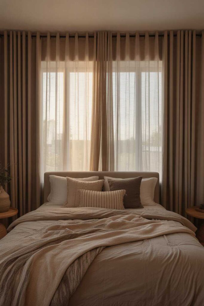 Curtain Wall Bedroom Behind Bed Stunning Ideas, Cozy Inspiration, and Budget-Friendly Ways to Transform Your Space 5 Cozy Bedroom Inspiration with a Curtain Wall Behind Bed