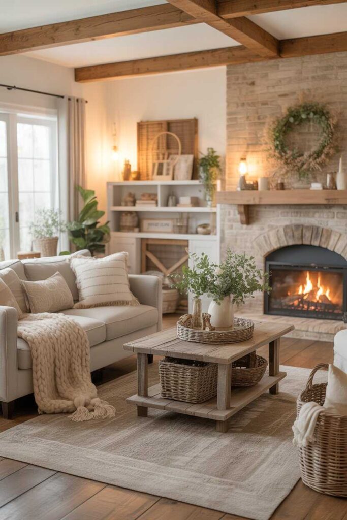 23+ Small Barndominium Ideas Modern, Cozy, and Budget-Friendly Inspiration for Stylish Living 3 Cozy Farmhouse Living Rooms Full of Warmth and Charm