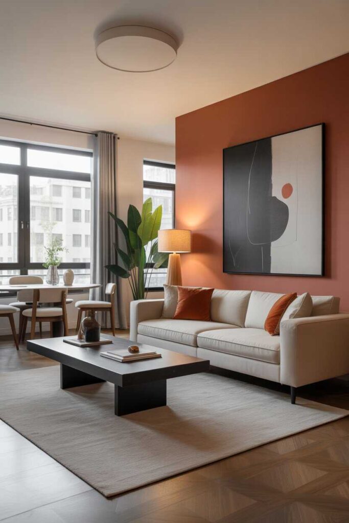 20+ Modern & Budget-Friendly Living Room Decor Apartment Ideas to Transform Your Space 3 Create a Focal Point That Defines the Room