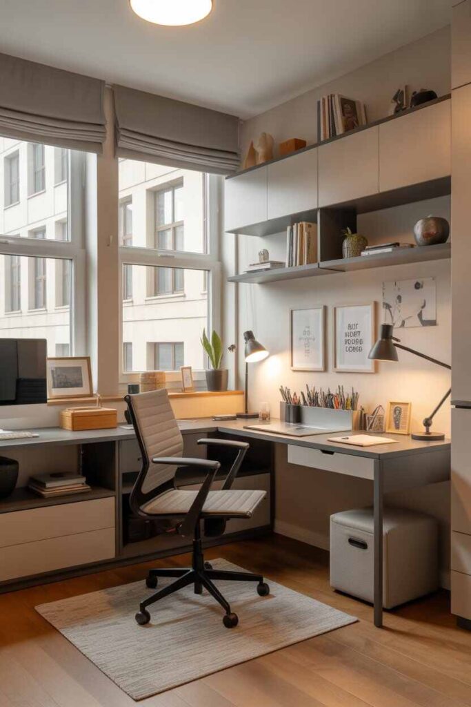 20+ Creative Small Apartment Living Ideas to Transform Your Space into a Modern, Cozy, and Stylish Haven 14 Creating a Functional Home Office in a Small Apartment