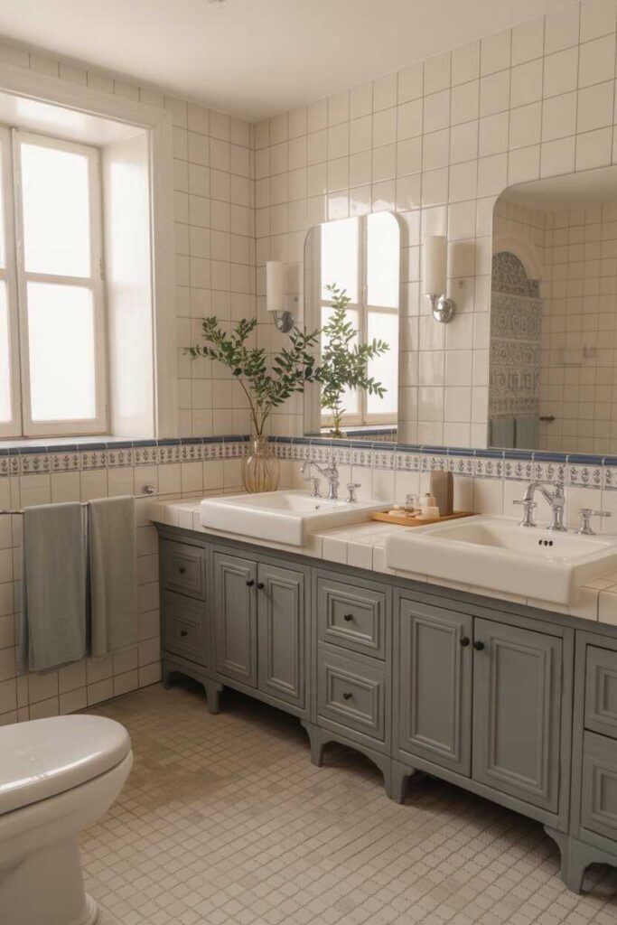 Modern Bathroom Inspiration Decor Ideas to Transform Your Space (Beautiful, Budget-Friendly & Totally Pinterest-Worth It) 11 Creating Harmony Through Repetition and Consistency