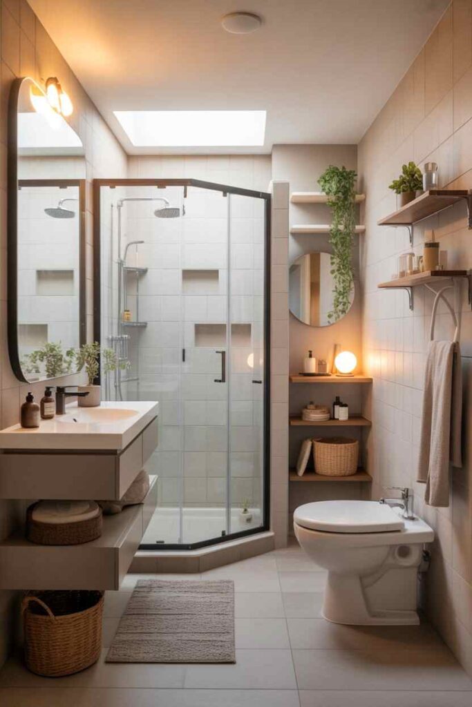 27 Tiny Bathroom Ideas for a Modern, Stylish, and Budget-Friendly Makeover 3 Creative Layout Ideas That Make Tiny Bathrooms Look Bigger