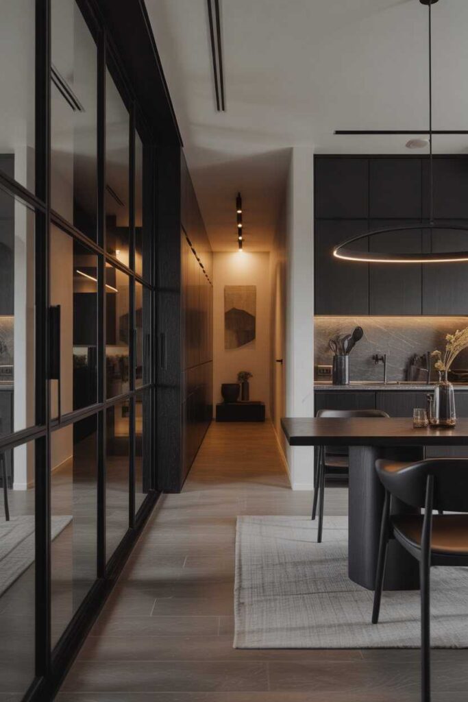 30+ Small Bathroom Designs That Transform Tiny Spaces (Modern, Budget-Friendly & Aesthetic Ideas) 10 Dark Accents for Bold Contrast