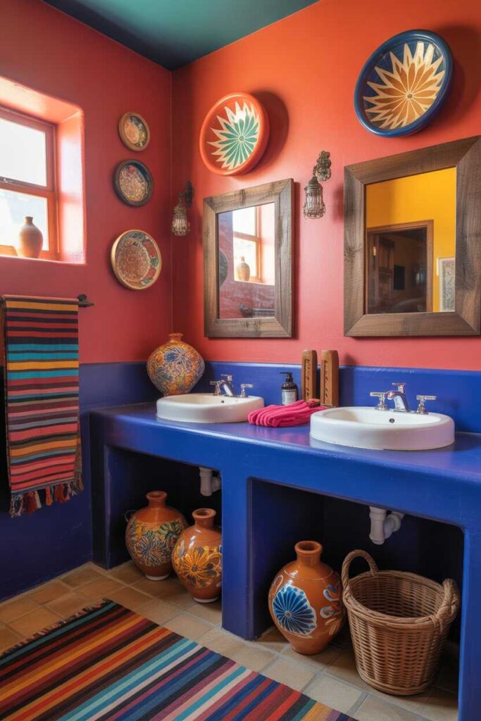 Vibrant Mexican Bathroom Ideas Bold Colors, Unique Inspiration & Budget-Friendly Style 8 Decorative Accents That Complete the Look