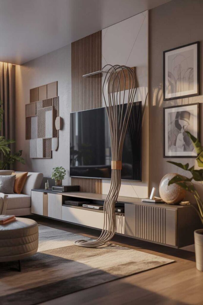 Genius Ideas on How to Hide TV Cords on a Mounted TV Modern, Budget-Friendly, and Aesthetic Solutions 4 Decorative Panels and Wall Art to Hide TV Wires Creatively