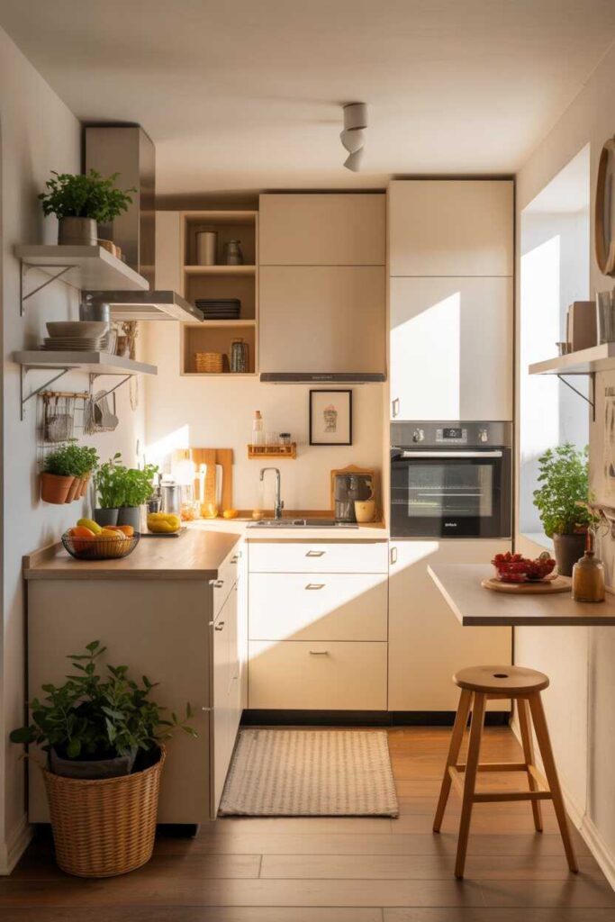 20+ Creative Small Apartment Living Ideas to Transform Your Space into a Modern, Cozy, and Stylish Haven 6 Designing a Functional and Stylish Small Apartment Kitchen