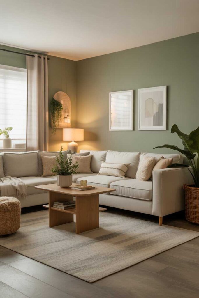 Soothing Sage Green Basement Ideas Modern, Budget-Friendly Inspiration for Calm & Cozy Spaces 8 Designing a Sage Green Basement Living Area