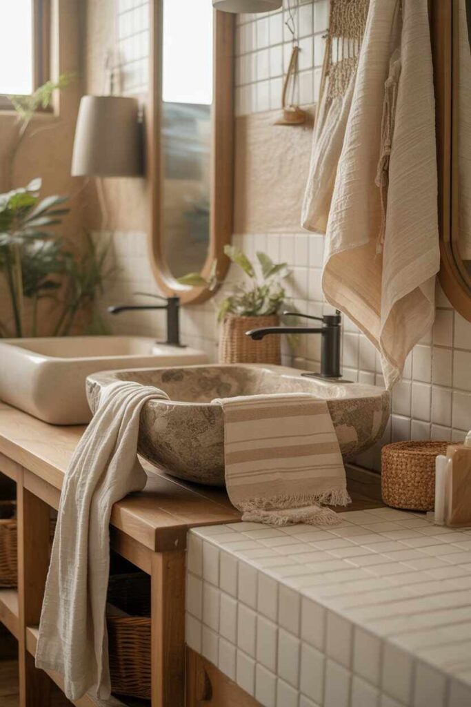 Earthy Cottage Home Decor Ideas Cozy, Budget-Friendly Inspiration with a Modern Touch 7 Earthy Cottage Bathroom Decor with a Modern Twist