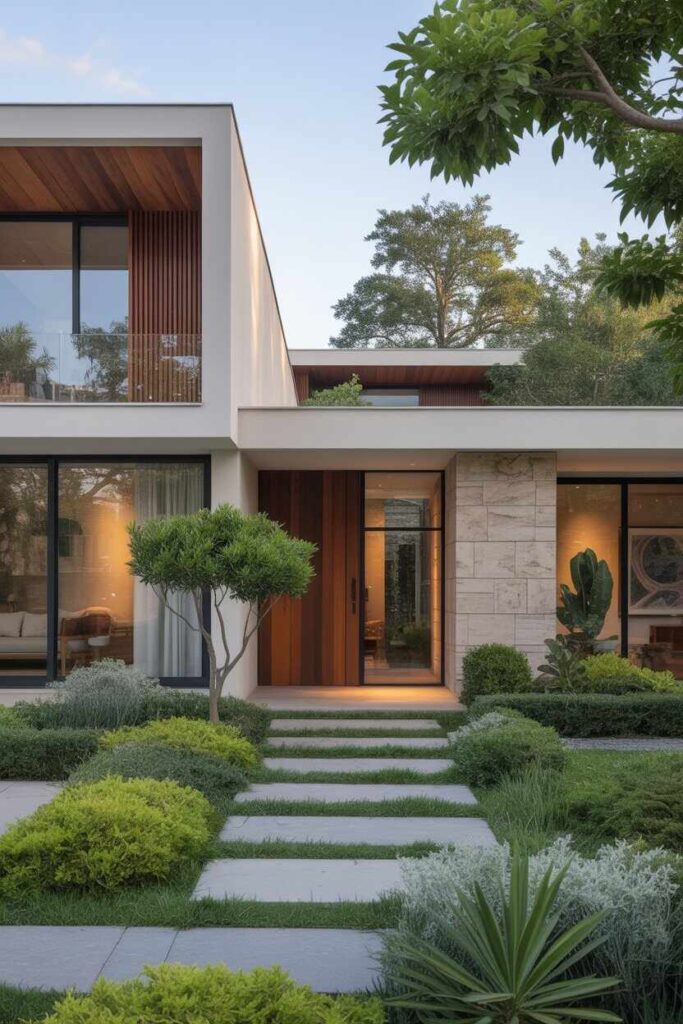 Fachadas de Casas Modernas Ideas Inspiradoras y Tendencias Únicas para Transformar tu Hogar 6 Fachadas con Jardines Modernos Belleza Natural que Completa el Diseño