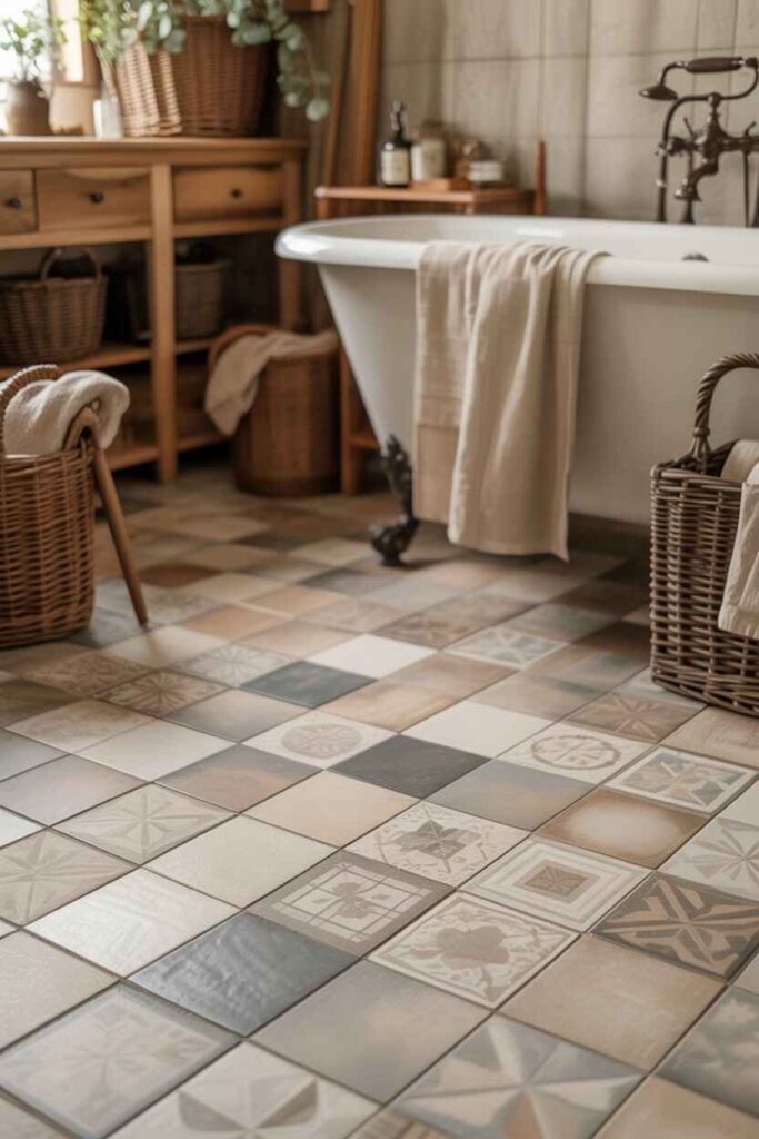 Bathroom Floor Tile Ideas That Transform Your Space Modern, Budget-Friendly Inspiration for Every Home 5 Farmhouse-Style Bathroom Floor Tile Ideas