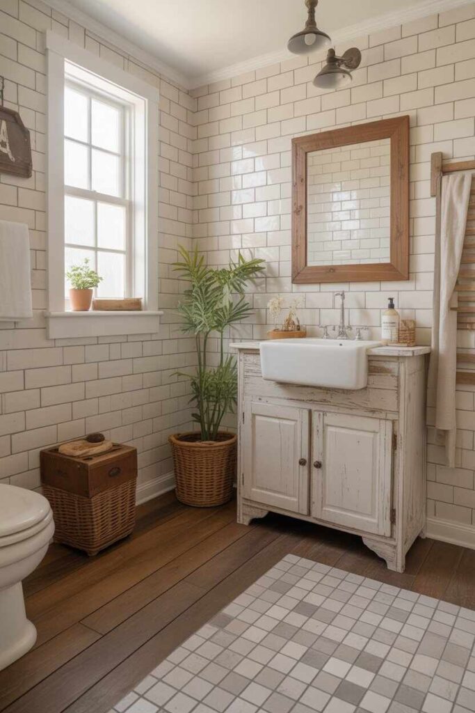 Bathroom Flooring Ideas That Transform Your Space Modern, Budget-Friendly & Unique Inspiration 5 Farmhouse Style Bathroom Flooring Ideas for Warmth and Character