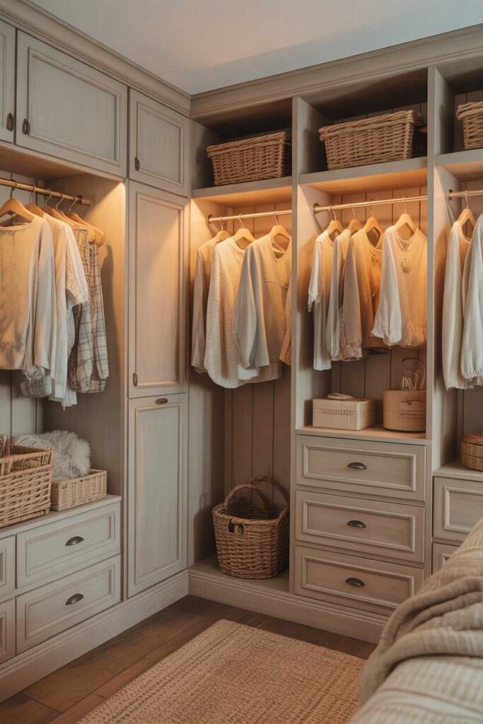 Closet Ideas & Inspiration Budget-Friendly, Modern, and Unique Ways to Transform Your Space 7 Farmhouse-Style Closet Ideas with Cozy Character