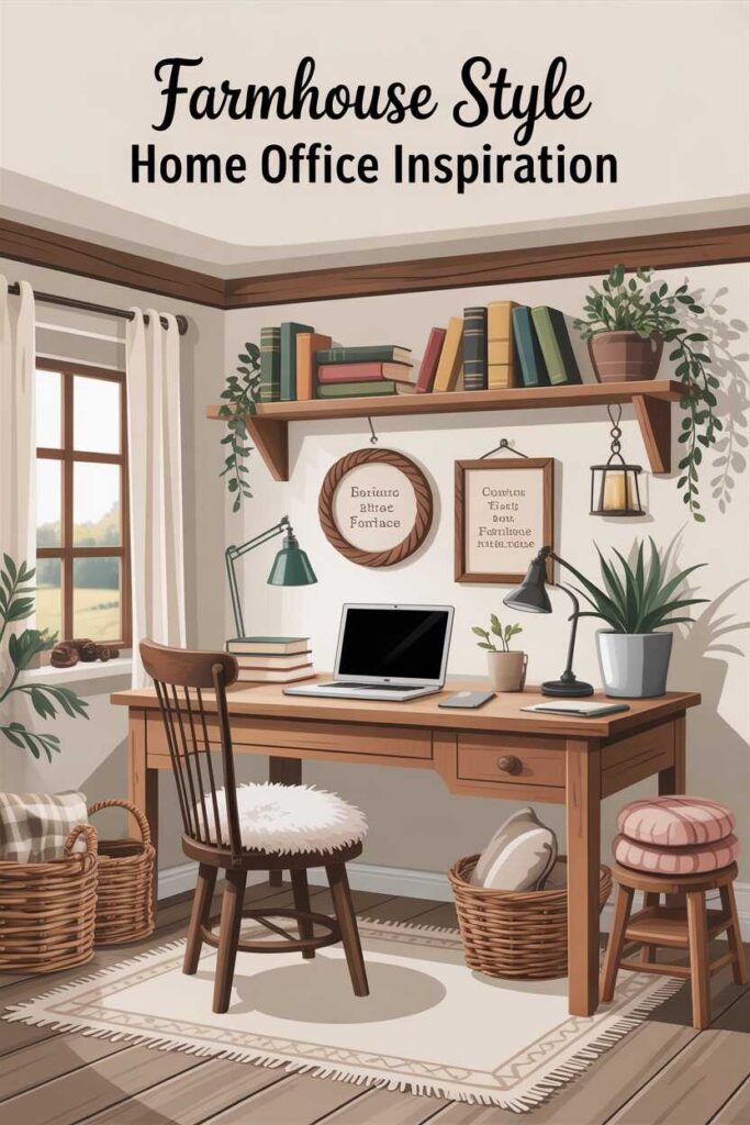 Cozy Home Office Ideas & Inspiration: Budget Friendly, Modern, and Truly Comfortable Spaces You’ll Love Working In 6 Farmhouse Style Cozy Home Office Inspiration