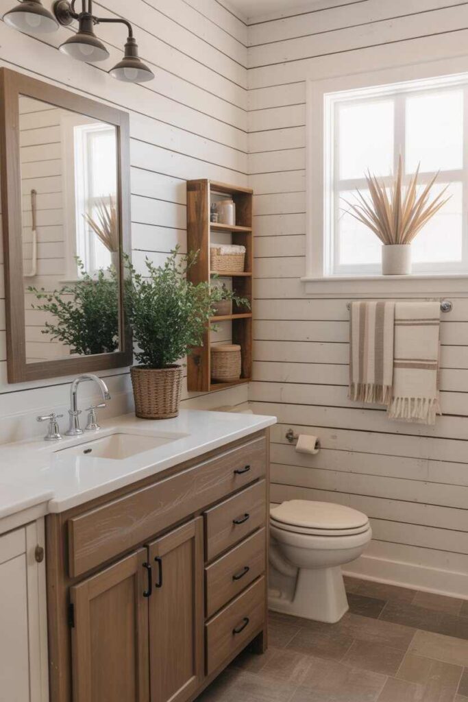 Washroom Design Ideas That Feel Luxurious, Modern, and Budget-Friendly 6 Farmhouse Style Washroom Design with a Modern Touch