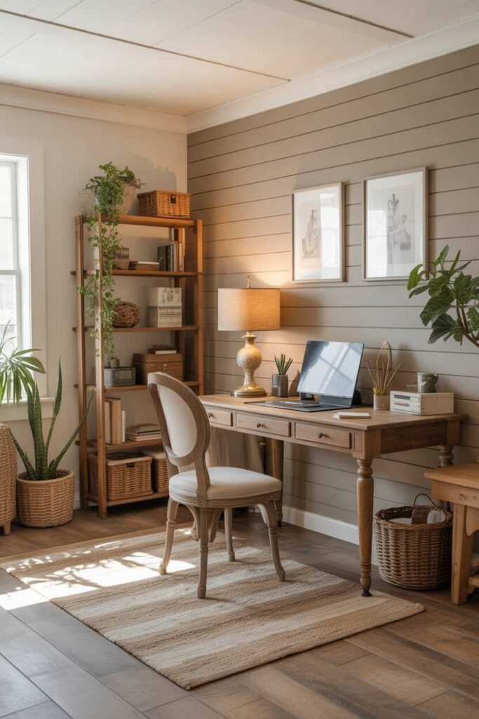 Work From Home Set Up Ideas & Inspiration Budget-Friendly, Modern, and Unique Spaces You’ll Love Working In 8 Farmhouse Style Work From Home Set Up with Character