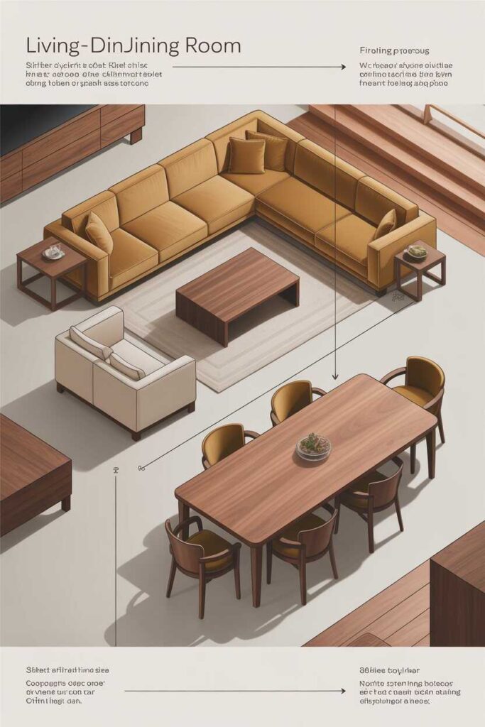 Open Layout Living Room Dining Room Ideas Modern Budget Friendly Inspiration for a Beautiful Connected Home 4 Furniture Selection That Supports Flow and Comfort
