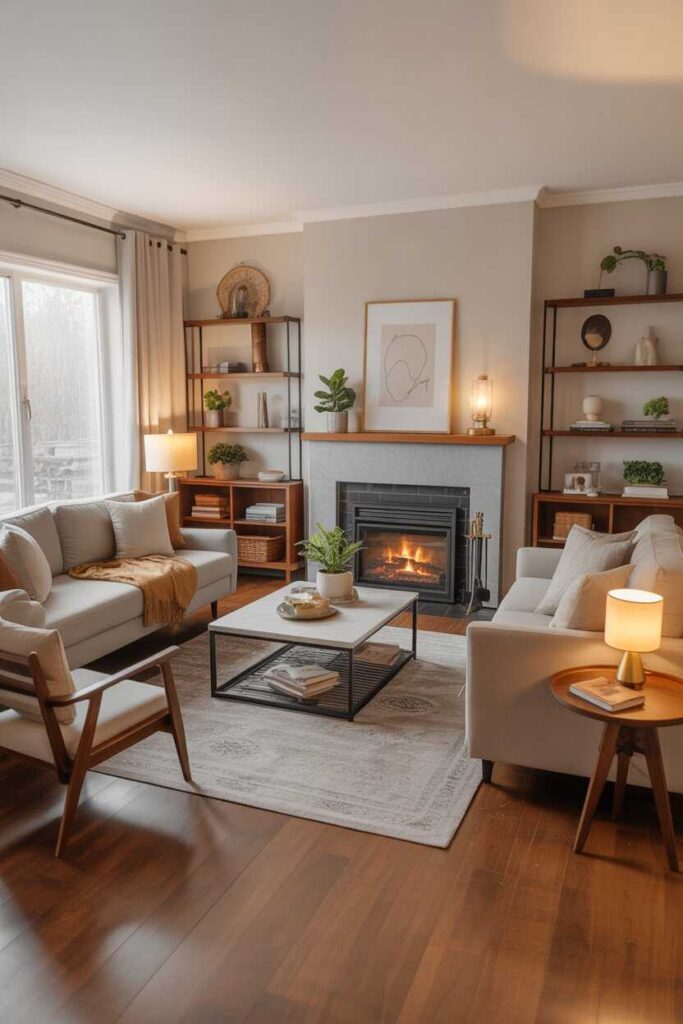 Living Room With Fireplace Ideas That Feel Cozy, Modern, and Totally Pinterest Worthy 3 How to Arrange Furniture Around a Fireplace Without Blocking the Flow