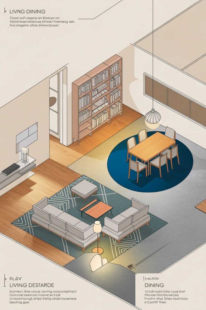 Open Layout Living Room Dining Room Ideas Modern Budget Friendly Inspiration for a Beautiful Connected Home 3 How to Define Zones Without Walls