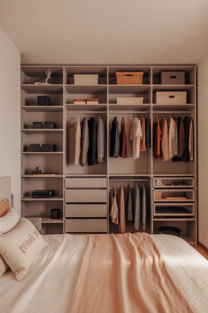 Built In Closet Wall Bedroom Ideas That Look Stylish, Smart, and Totally Pinterest-Worthy 11 How to Make a Built In Closet Wall Bedroom Work for Your Lifestyle