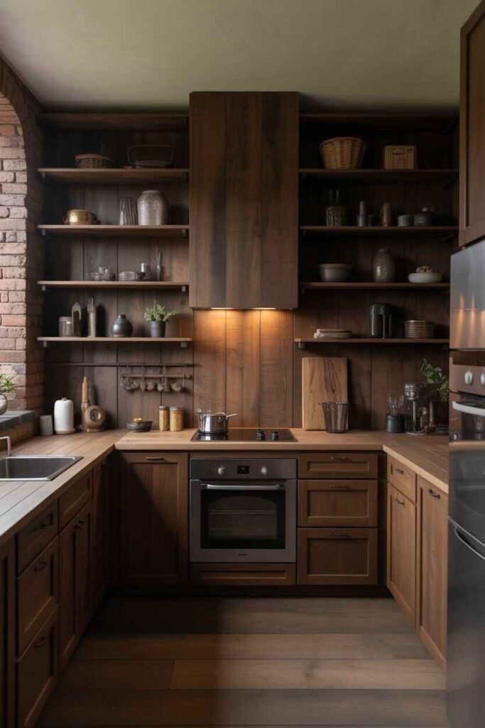 Dark Rustic Kitchen Ideas That Feel Warm and Inviting Unique, Budget-Friendly Inspiration for a Cozy Modern Home 13 How to Make a Small Dark Rustic Kitchen Feel Open