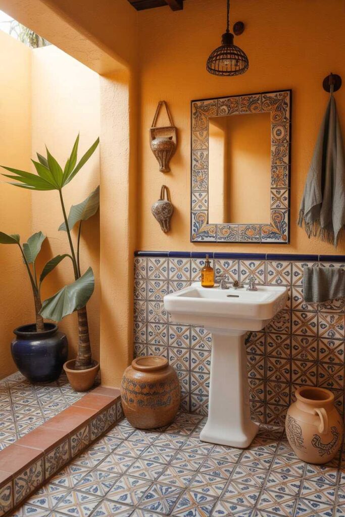 Vibrant Mexican Bathroom Ideas Bold Colors, Unique Inspiration & Budget-Friendly Style 4 How to Use Colorful Tiles Without Overwhelming the Space