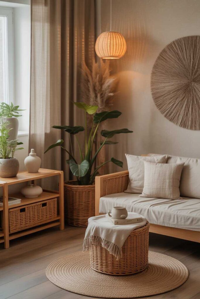 25+ Small Studio Apartment Ideas for a Cozy, Modern & Budget-Friendly Space You’ll Love 10 Incorporate Natural Materials for an Organic Feel