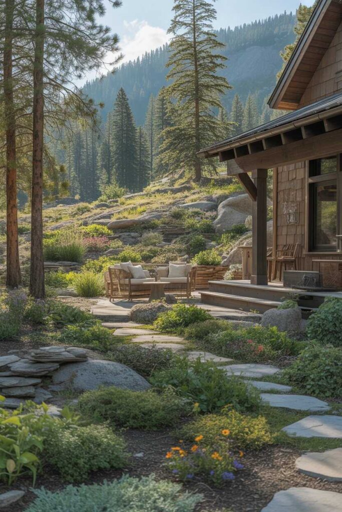 Rustic Mountain Home Exterior Ideas That Feel Cozy, Timeless, and Surprisingly Budget Friendly 5 Landscaping That Enhances a Mountain Home Exterior