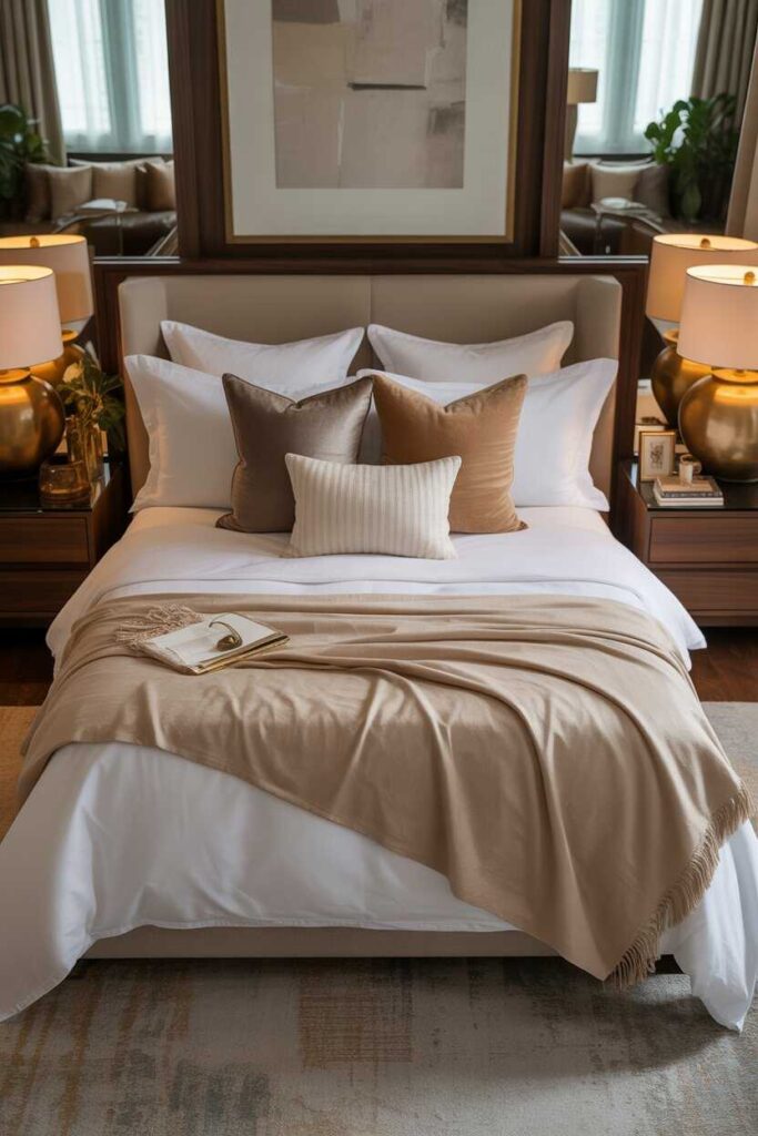 Elegant Luxury Master Bedroom Designs That Feel Timeless, Cozy, and Truly Indulgent 5 Layered Bedding for a Hotel-Style Luxury Feel