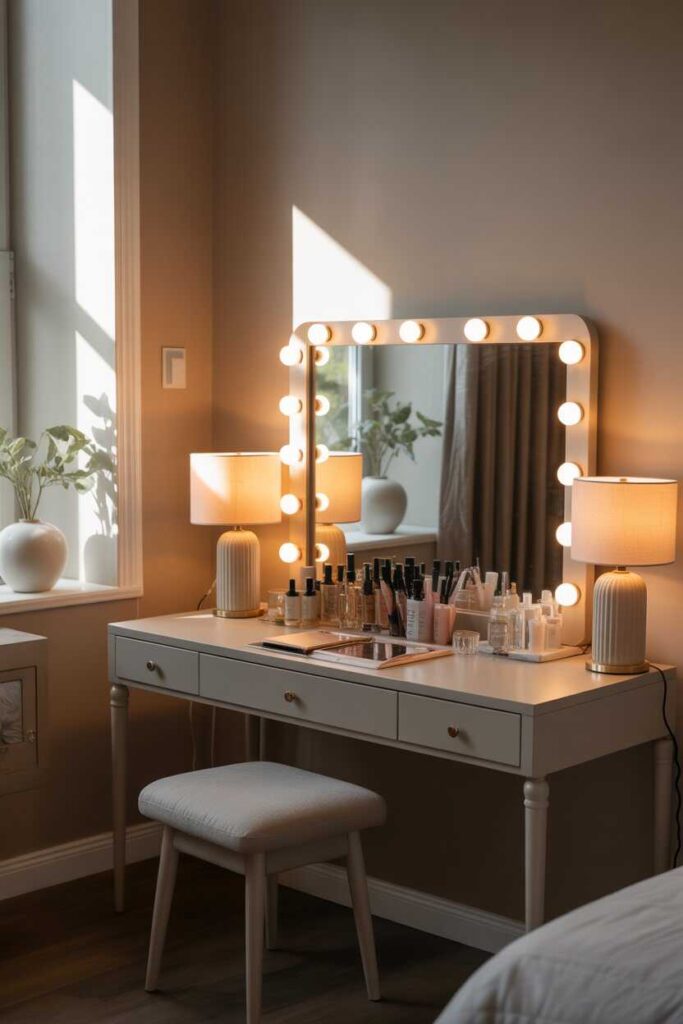 Dressing Table Ideas That Feel Stylish, Functional, and Truly Personal 11 Lighting Ideas That Elevate Dressing Table Design