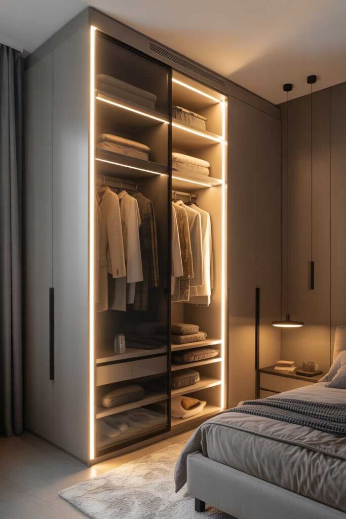 Wardrobe Design Bedroom Ideas That Transform Your Space Modern, Budget-Friendly & Totally Inspiring 13 Lighting Ideas That Enhance Wardrobe Design Bedroom Aesthetics
