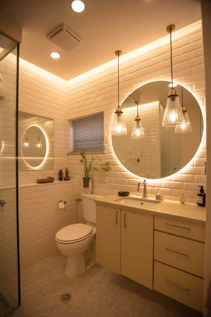 Small Bathroom Remodel Ideas Budget-Friendly, Modern, and Unique Inspiration for Beautiful Tiny Spaces 6 Lighting Ideas That Transform a Small Bathroom Instantly