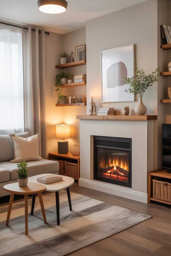 Living Room With Fireplace Ideas That Feel Cozy, Modern, and Totally Pinterest Worthy 4 Living Room With Fireplace Ideas for Small Spaces