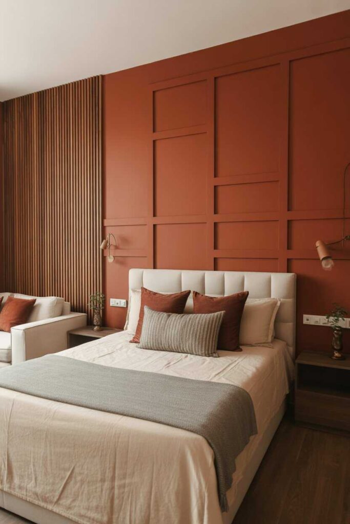 30+ Unique Apartment Bedroom Decor Ideas for a Cozy, Modern, and Aesthetic Space (Inspiration You’ll Love!) 9 Make a Statement with an Accent Wall