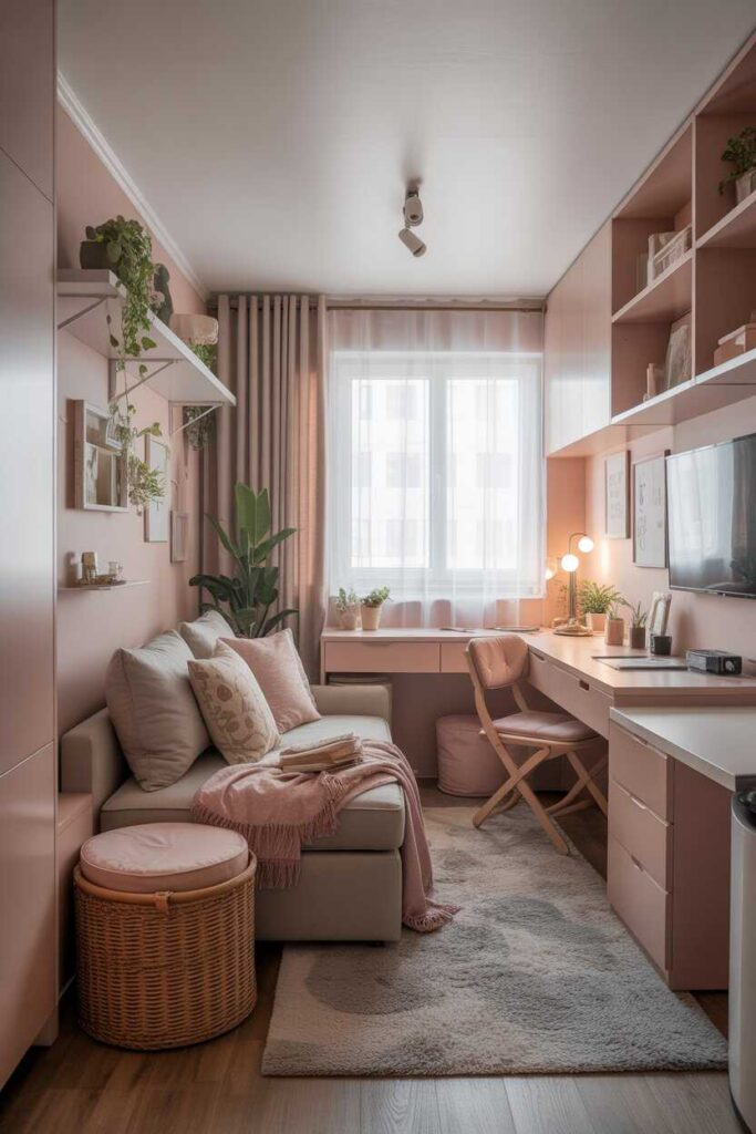 35 Modern & Budget-Friendly Ideas to Create the Ultimate Icozy Girly Apartment Aesthetic 8 Maximizing Small Spaces in a Girly Cozy Apartment