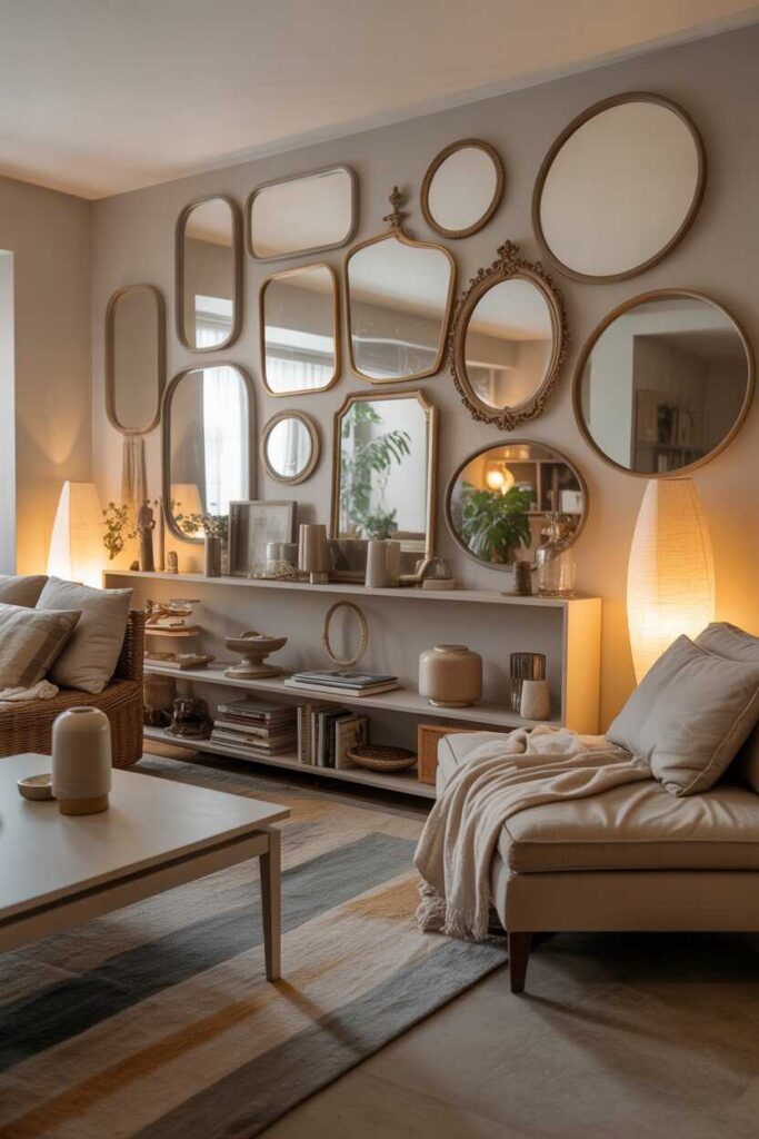 Mirror Wall Decor Living Room Ideas That Instantly Elevate Your Space 19 Mirror Wall Decor Ideas That Grow With Your Home