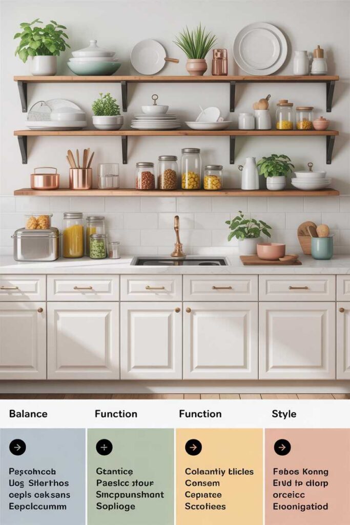 Open Shelving in the Kitchen Stylish, Budget Friendly Ideas & Inspiration for a Beautiful Modern Home 5 Mixing Open Shelving with Cabinets for a Balanced Look