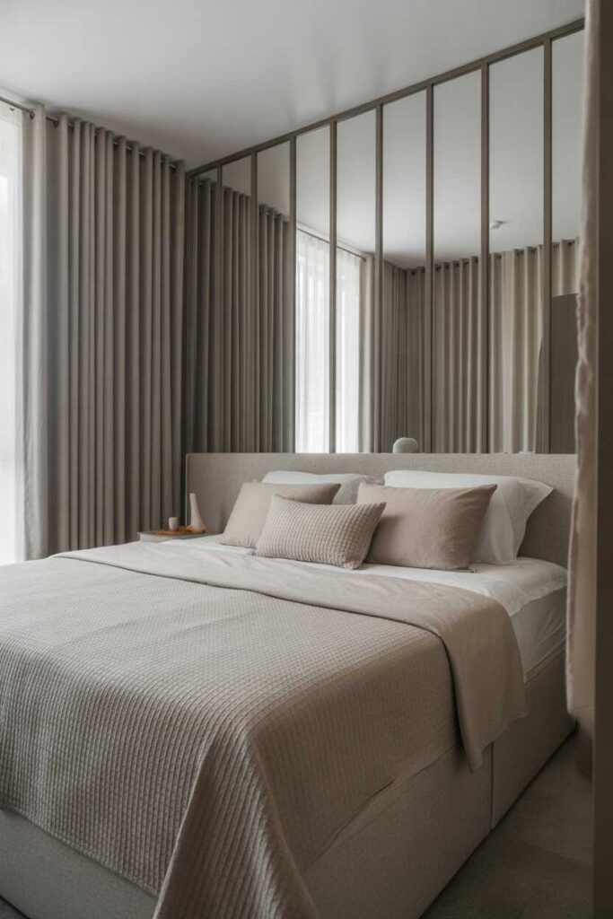 Curtain Wall Bedroom Behind Bed Stunning Ideas, Cozy Inspiration, and Budget-Friendly Ways to Transform Your Space 4 Modern Curtain Wall Bedroom Behind Bed Ideas